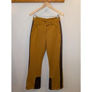 ALPS & METERS Women's Twenties Trouser Ski Pants Size 4 Mustard Brown Luxury